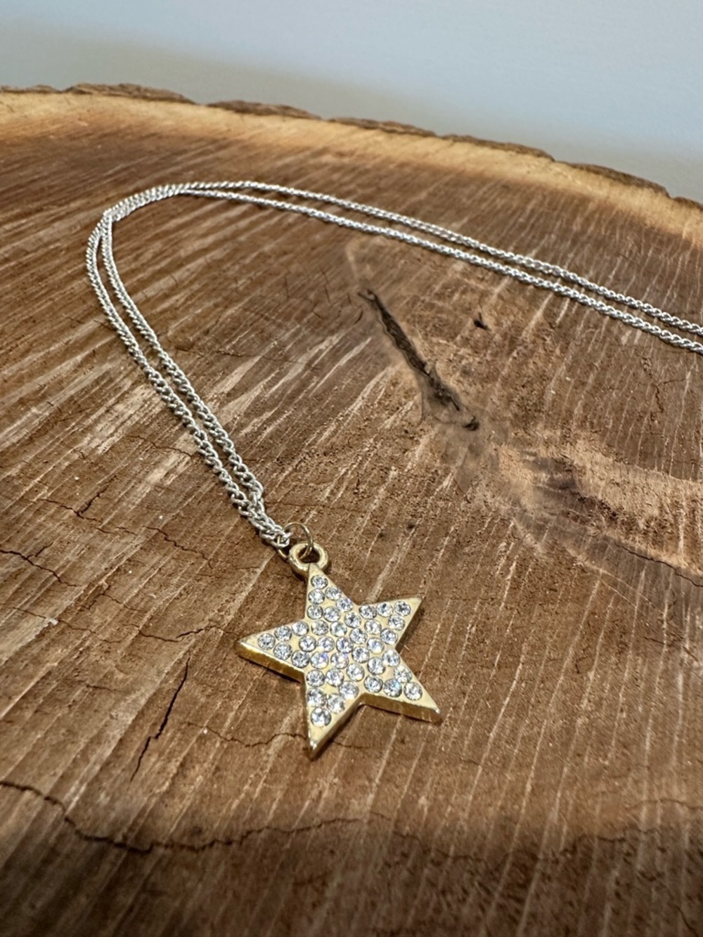 Star Pendant Necklace with Silver Chain